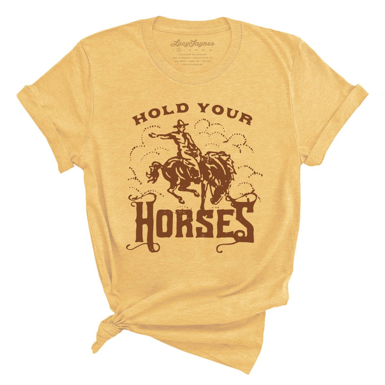 Hold Your Horses - Heather Yellow Gold - Full Front