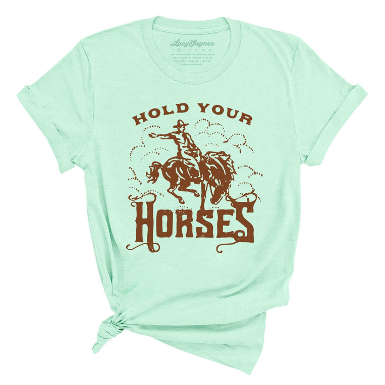 Hold Your Horses - Heather Mint - Full Front
