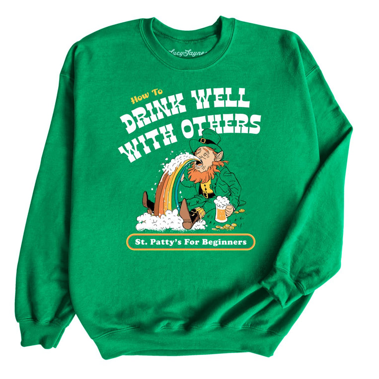 How To Drink Well With Others - Irish Green - Full Front