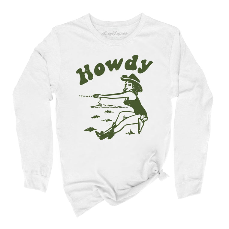 Howdy Cowgirl - White - Full Front