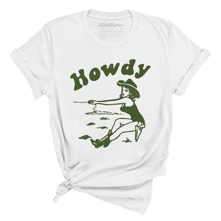 Howdy Cowgirl - White - Full Front