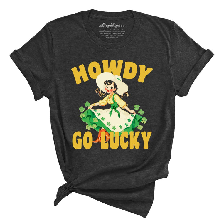 Howdy Go Lucky - Dark Grey Heather - Full Front
