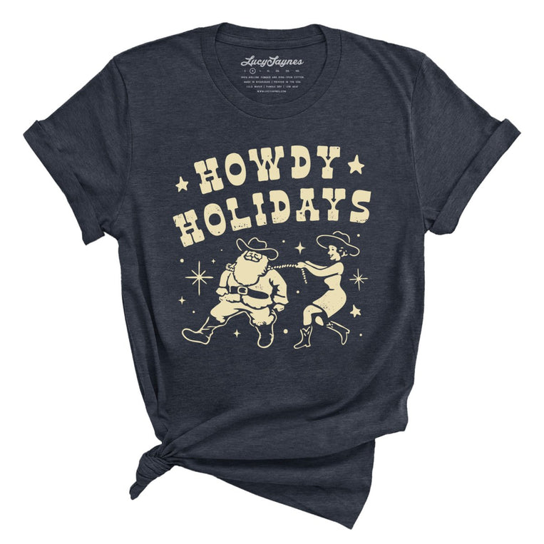 Howdy Holidays - Heather Navy - Full Front