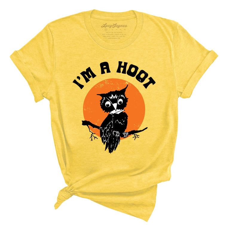 I'm a Hoot - Heather Yellow - Full Front