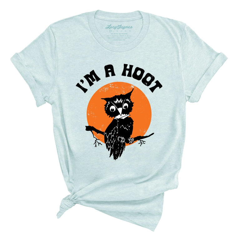 I'm a Hoot - Heather Ice Blue - Full Front