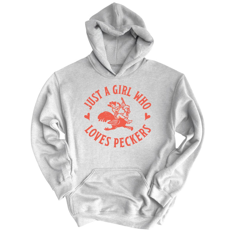 Just a Girl Who Loves Peckers - Grey Heather - Full Front