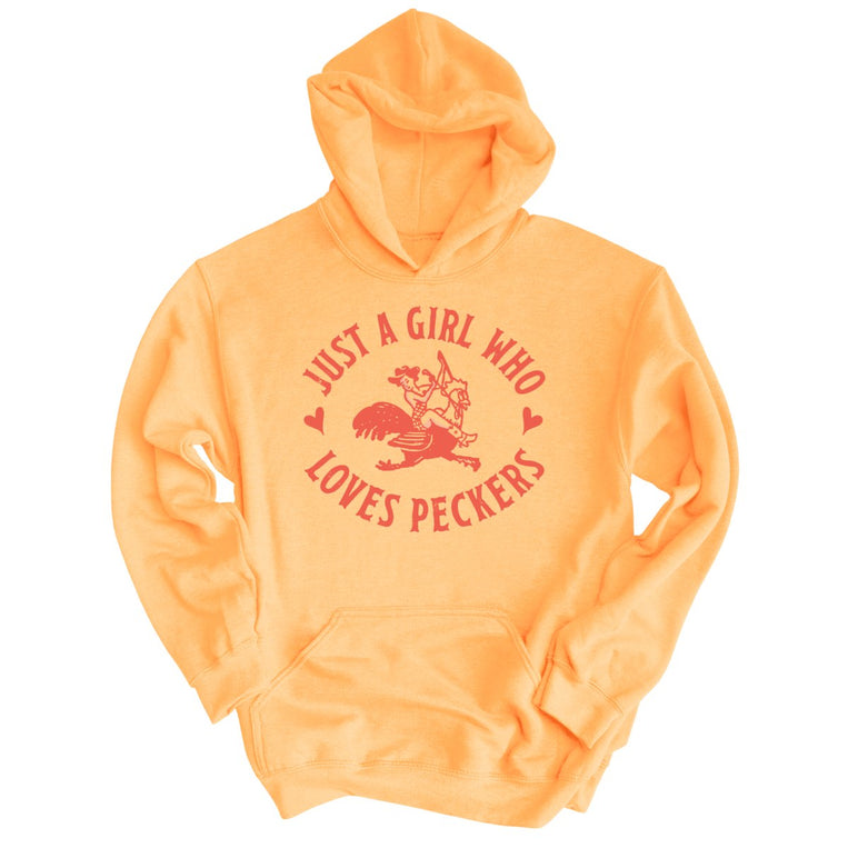 Just a Girl Who Loves Peckers - Peach - Full Front