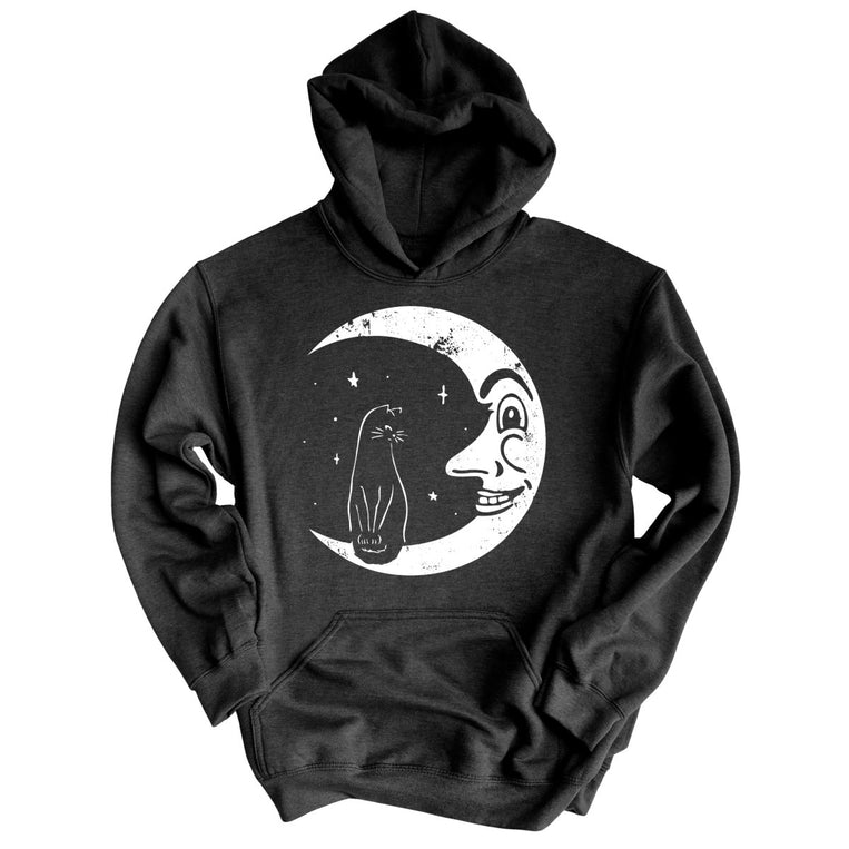 Kitty On The Moon - Charcoal Heather - Full Front