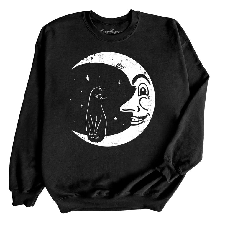 Kitty On The Moon - Black - Full Front
