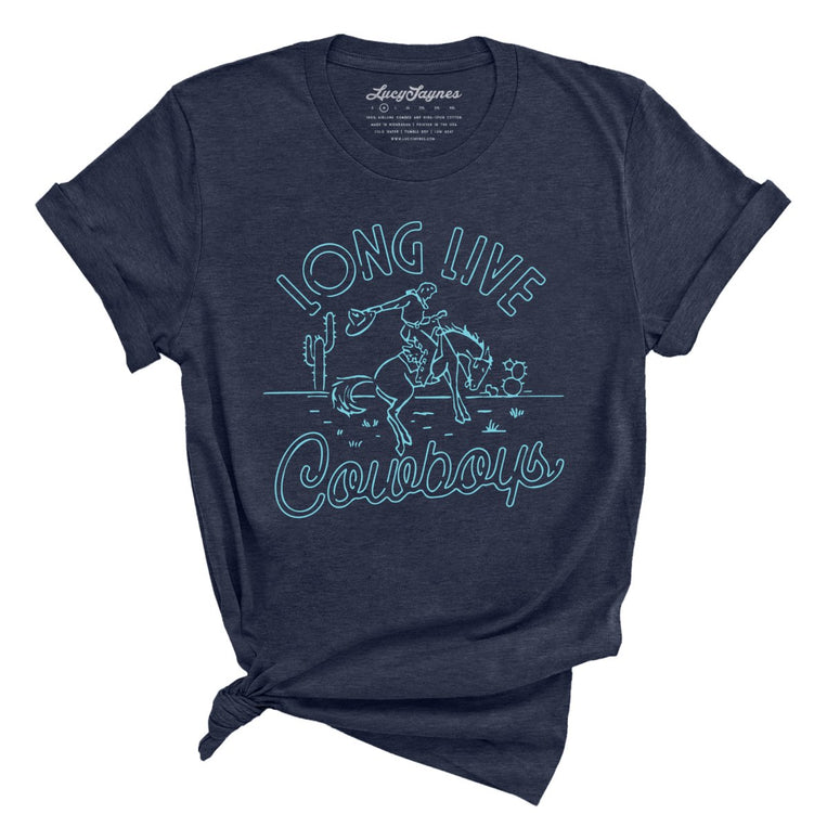 Long Live Cowboys - Heather Midnight Navy - Full Front
