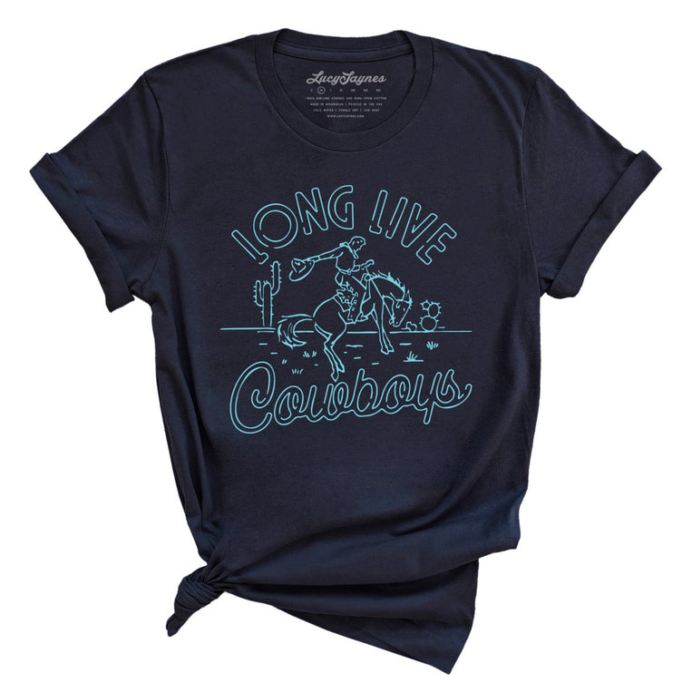 Long Live Cowboys - Navy - Full Front