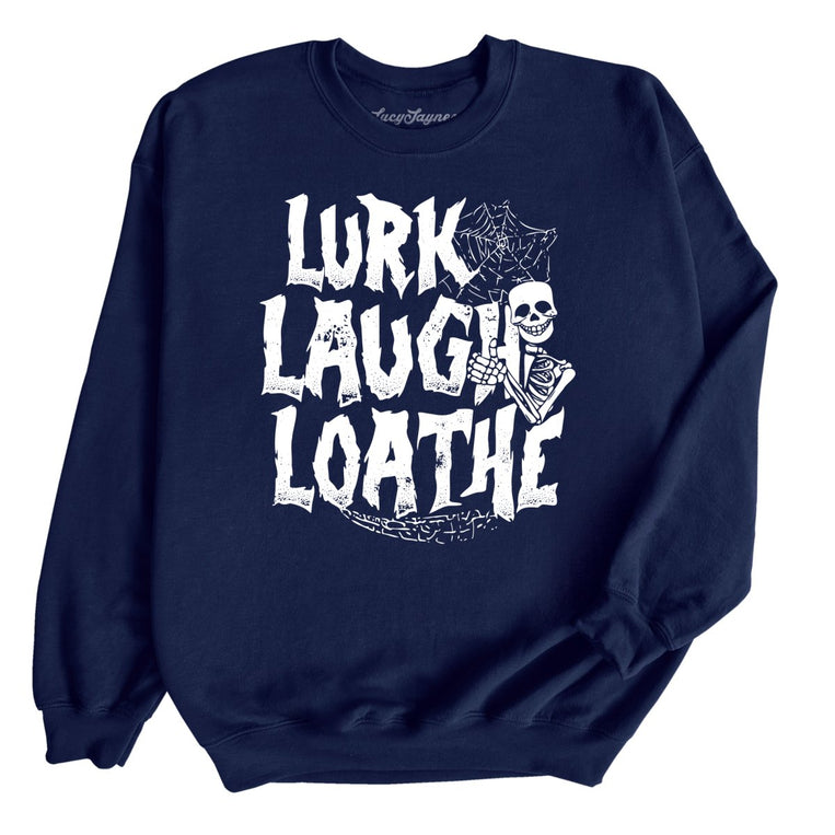Lurk Laugh Loathe - Navy - Full Front