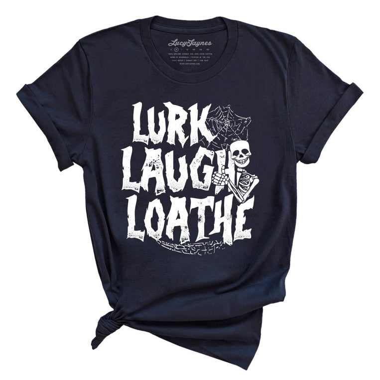 Lurk Laugh Loathe - Navy - Full Front