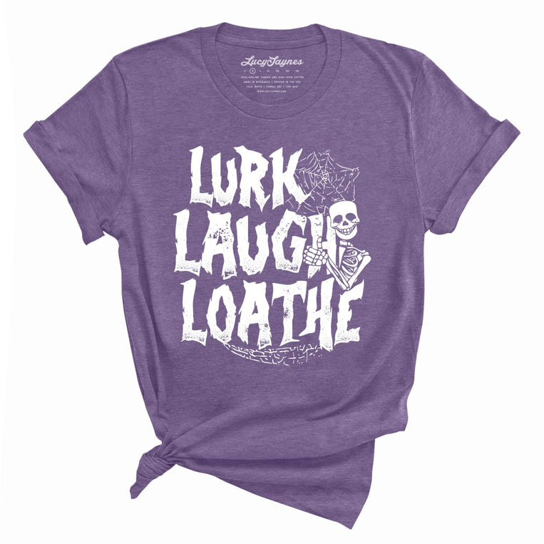 Lurk Laugh Loathe - Heather Team Purple - Full Front