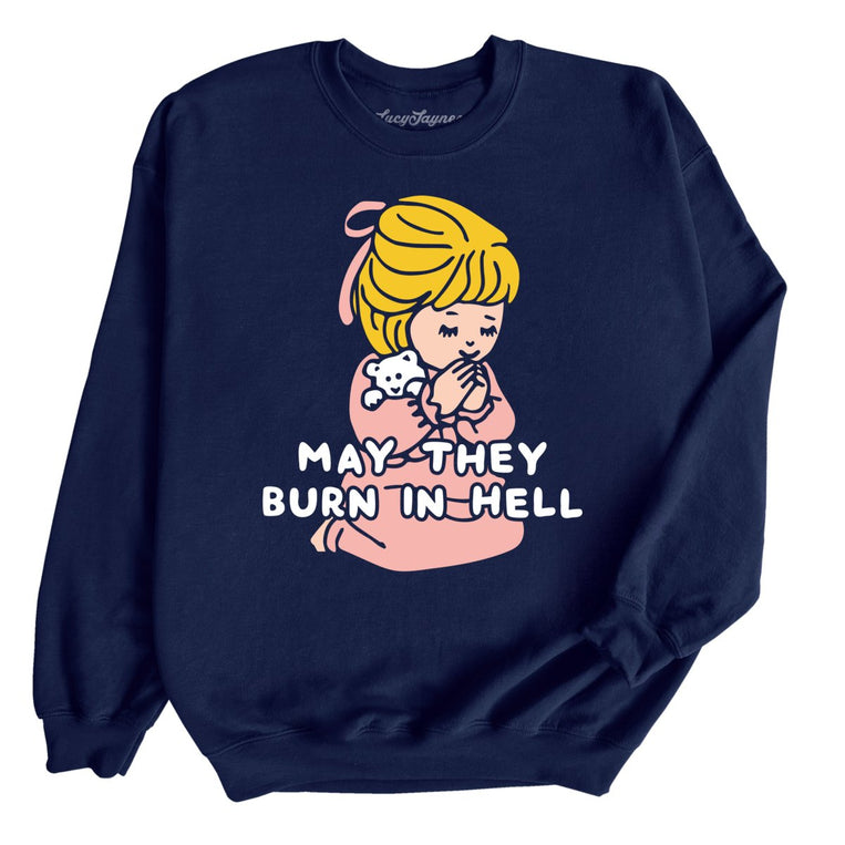 May They Burn in Hell - Navy - Full Front