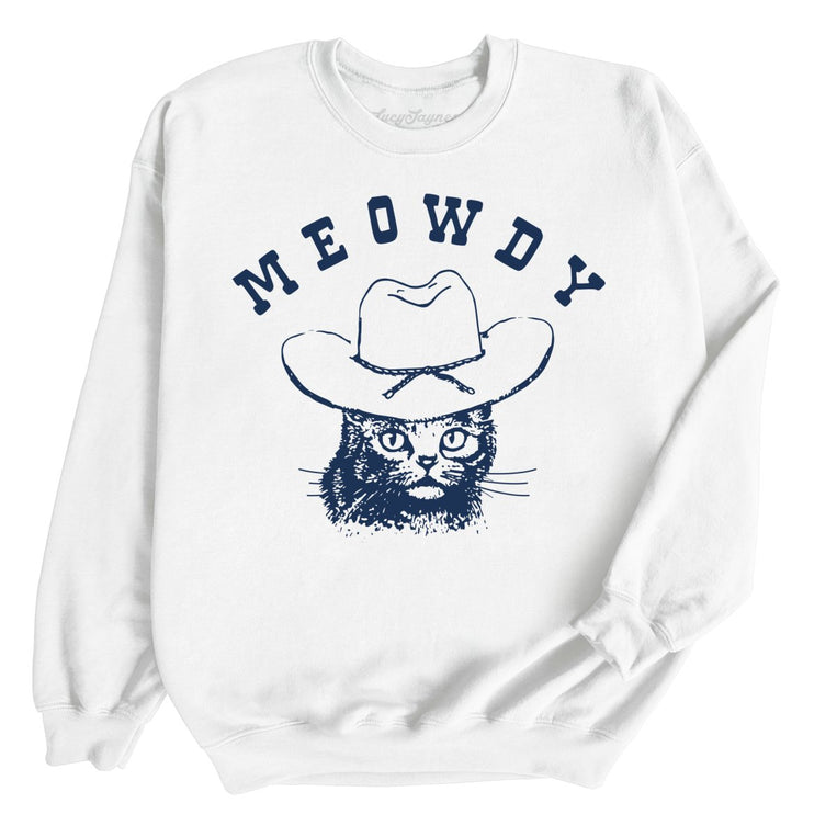 Meowdy - White - Full Front