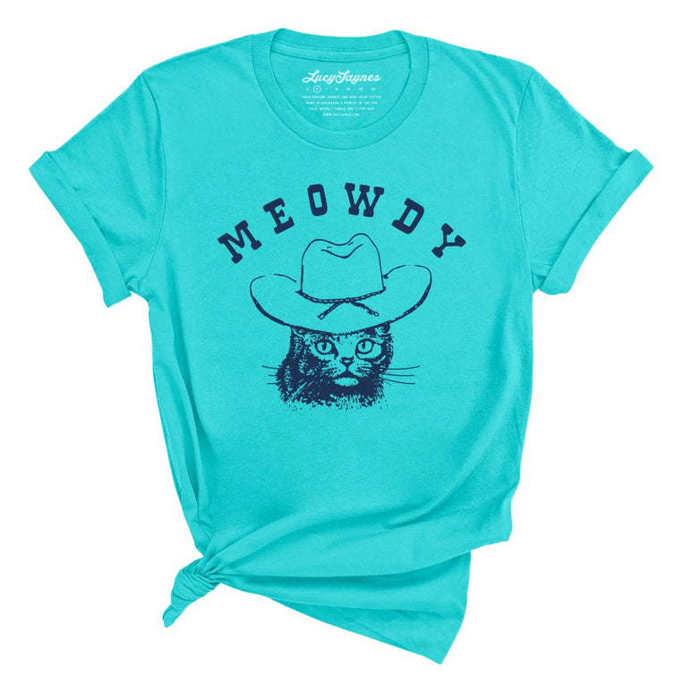 Meowdy - Turquoise - Full Front