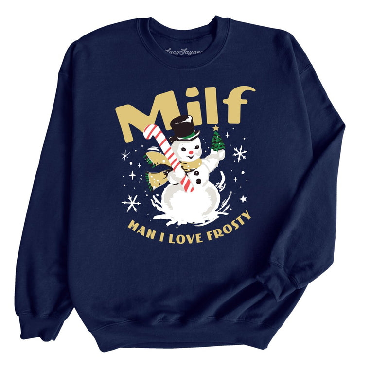 Milf Man I Love Frosty - Navy - Full Front