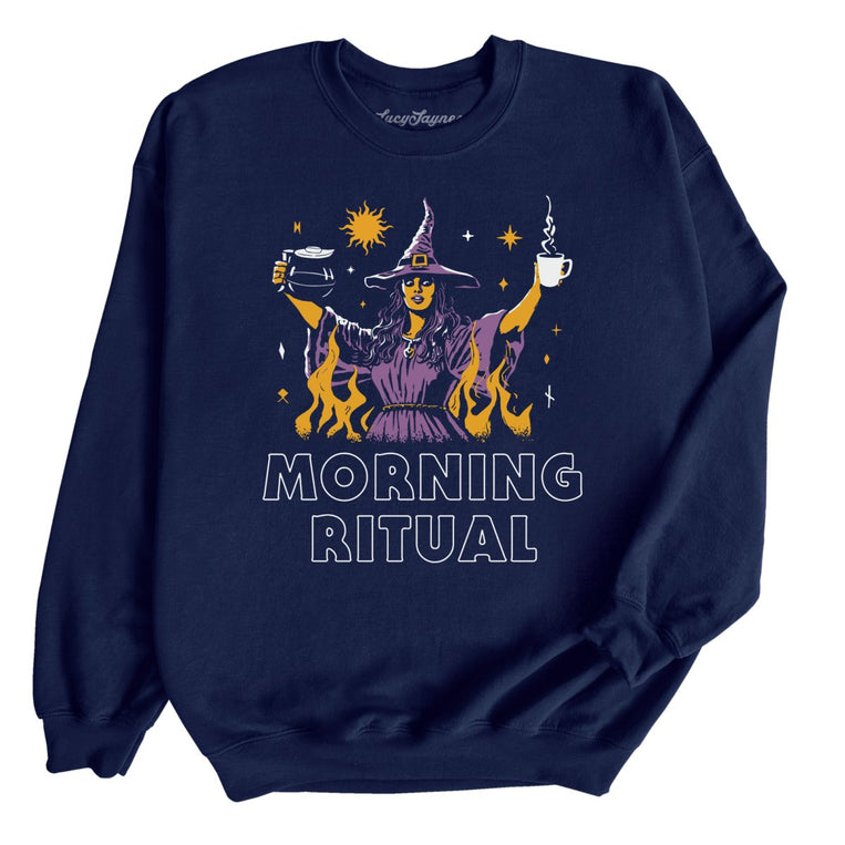 Morning Ritual Graphic Sweatshirt - Navy