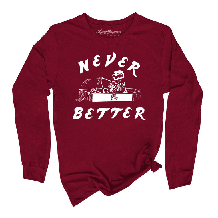 Never Better - Cardinal - Full Front