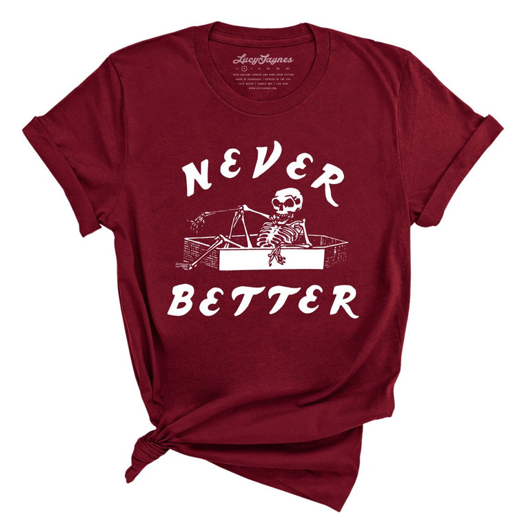 Never Better - Cardinal - Full Front