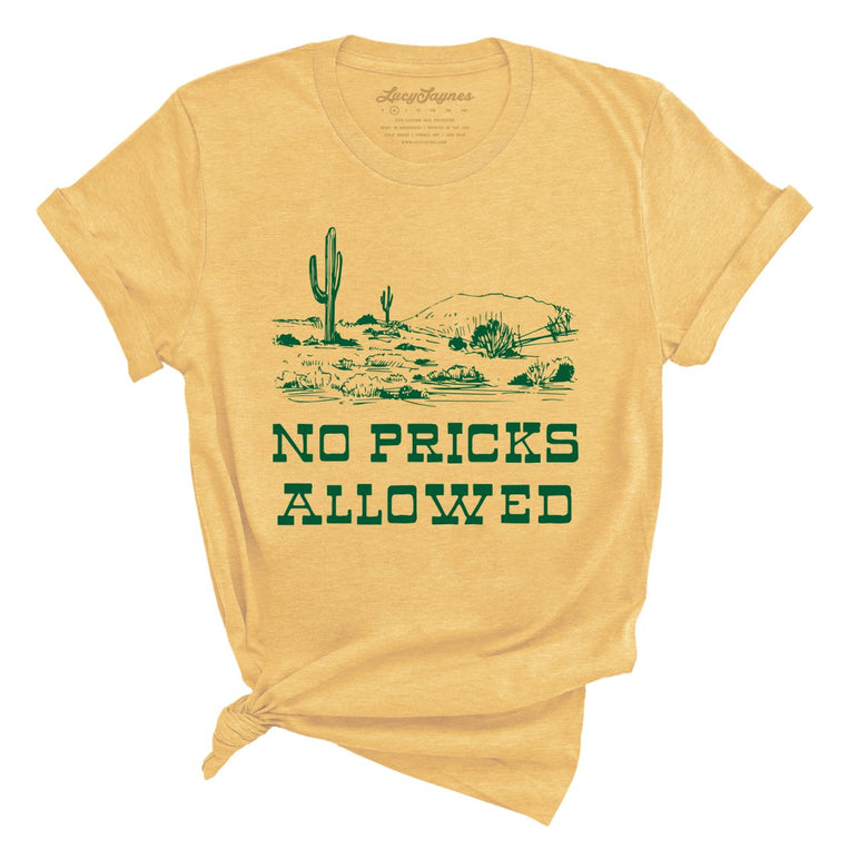 No Pricks Allowed - Heather Yellow Gold - Full Front