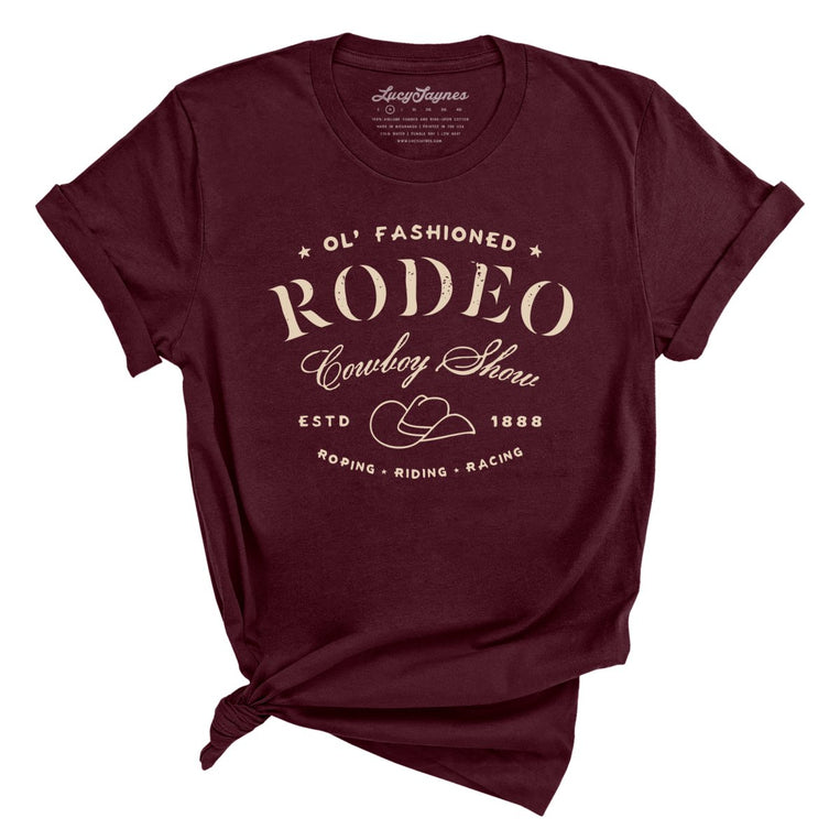 Old Fashioned Rodeo - Maroon - Full Front