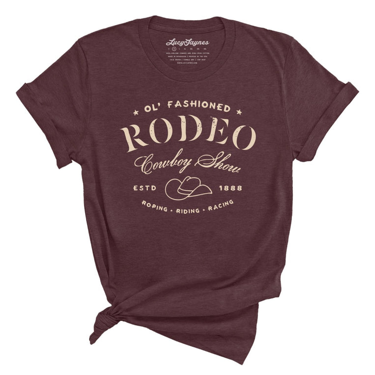 Old Fashioned Rodeo - Heather Maroon - Full Front