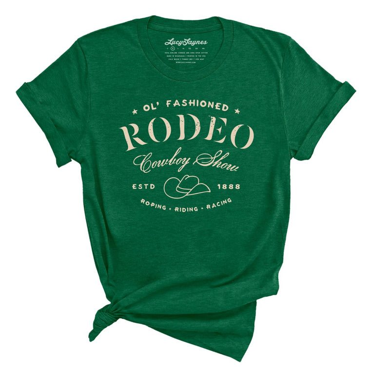 Old Fashioned Rodeo - Heather Grass Green - Full Front