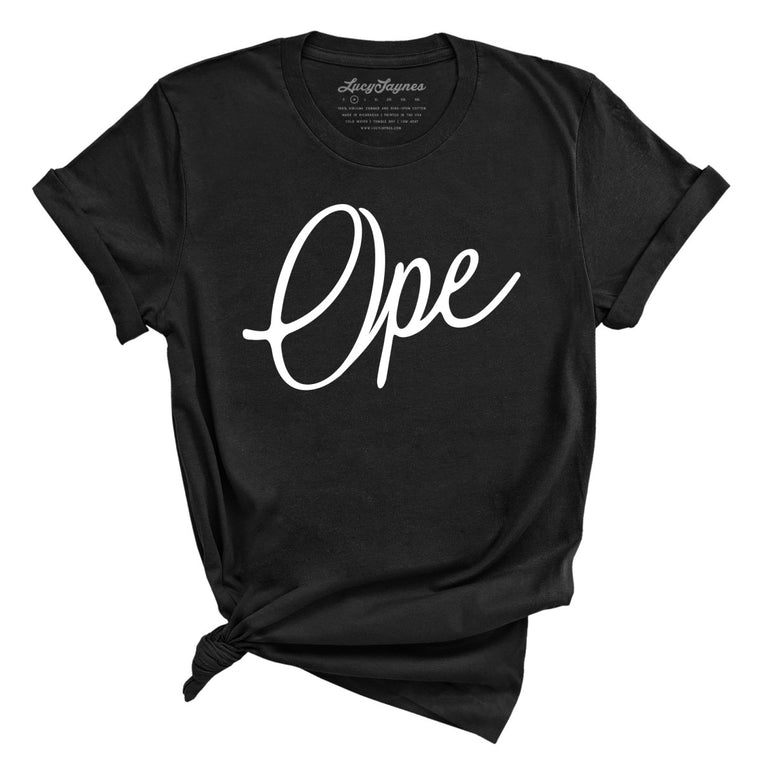 Ope Script - Black - Full Front