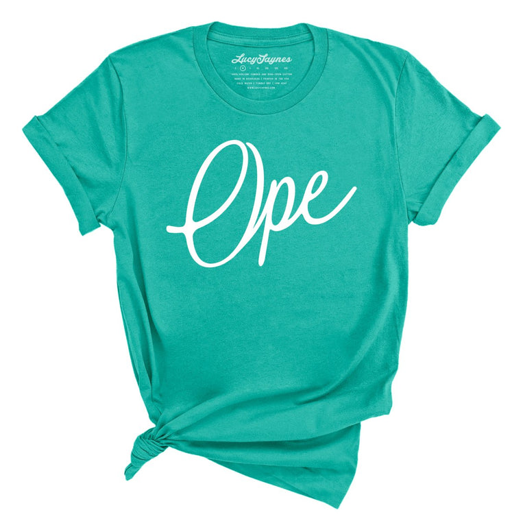 Ope Script - Teal - Full Front
