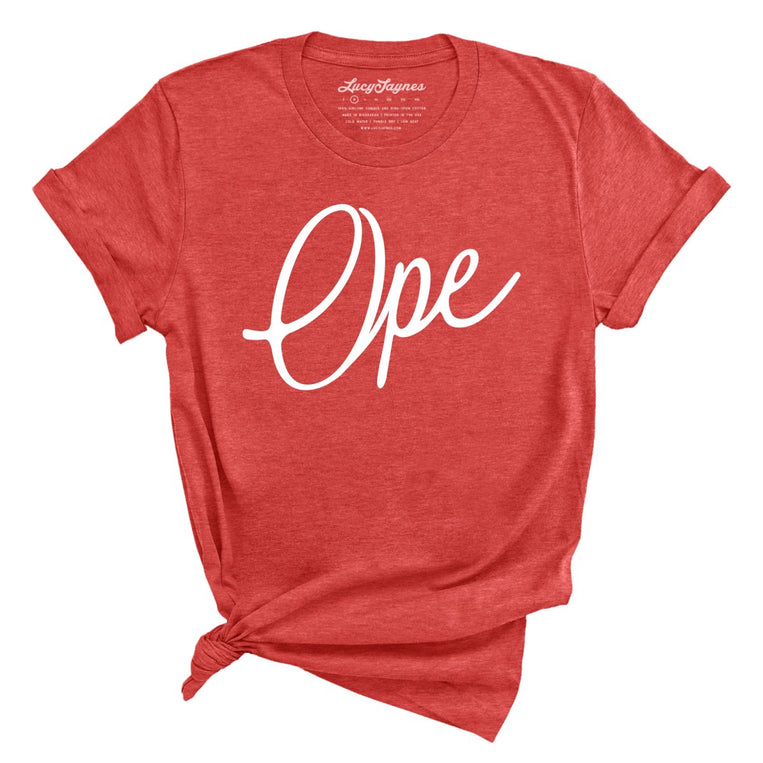 Ope Script - Heather Red - Full Front