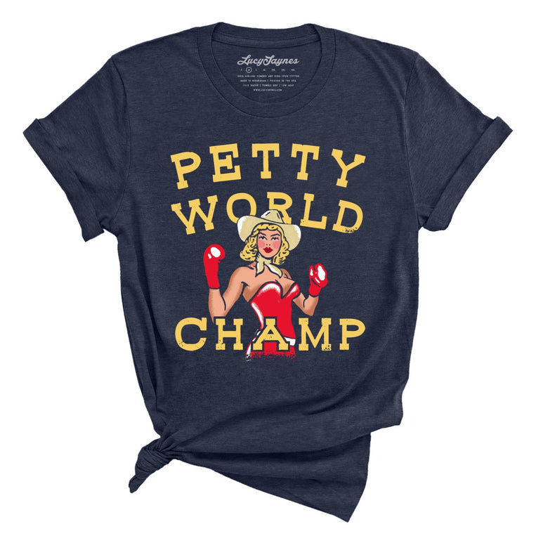 Petty World Champ - Heather Midnight Navy - Full Front