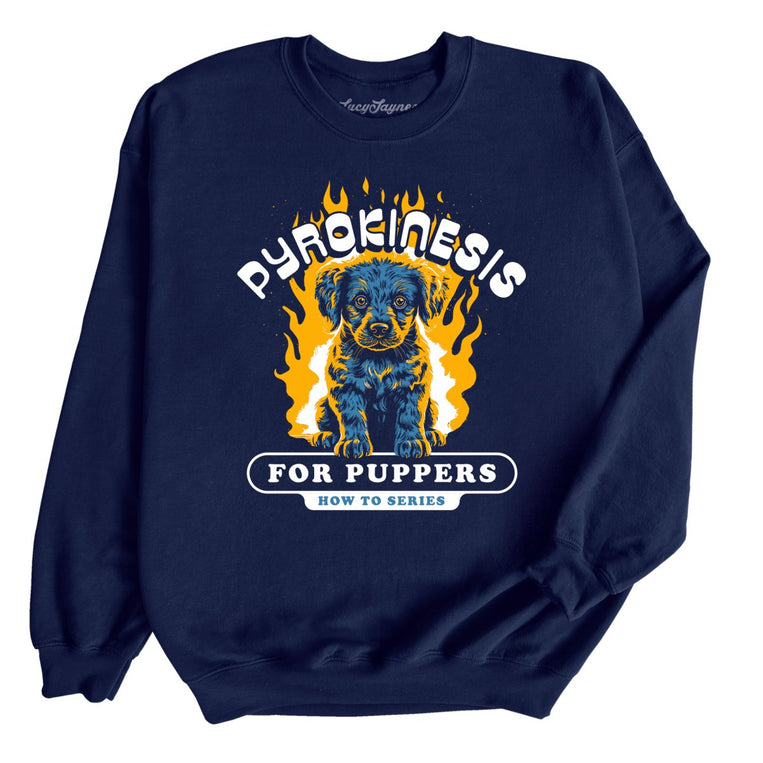 Pyrokinesis for Puppers - Navy - Full Front