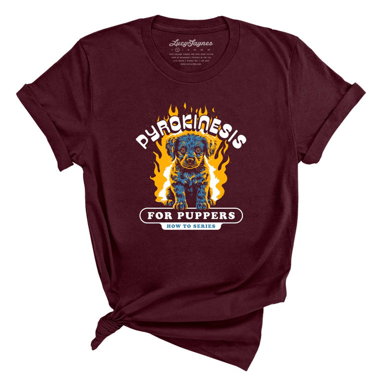 Pyrokinesis for Puppers - Maroon - Full Front