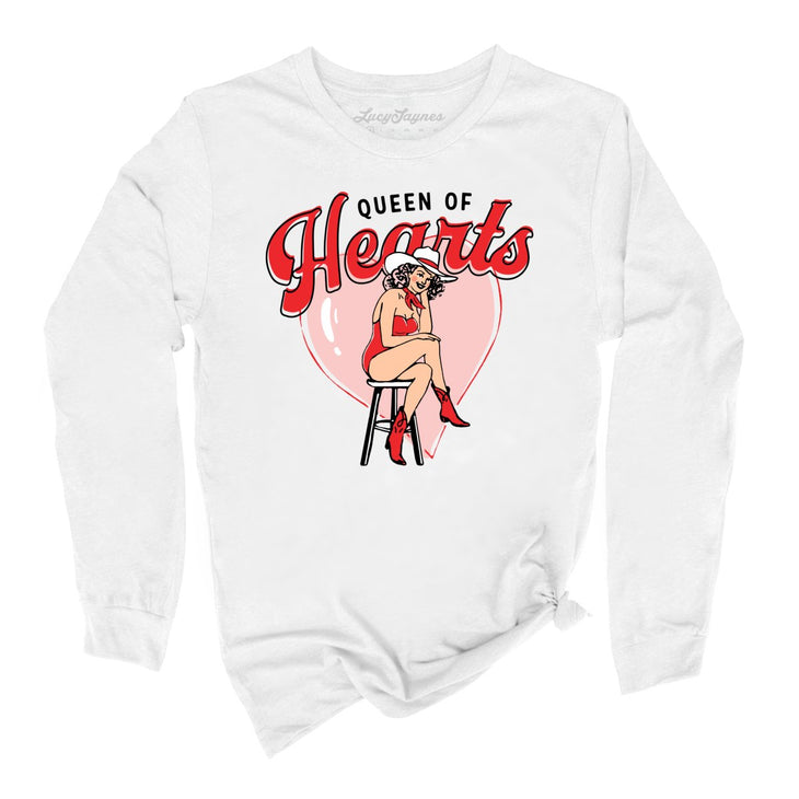 Queen Of Hearts Long Sleeve Tee