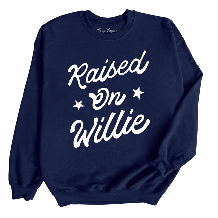 Raised on Willie - Navy - Full Front