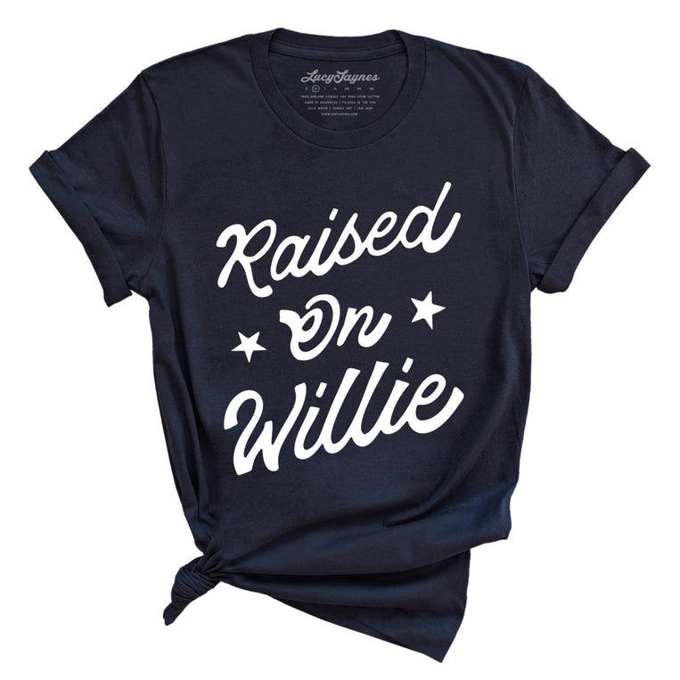 Raised on Willie - Navy - Full Front