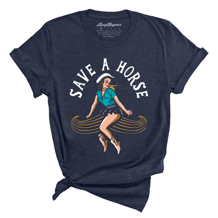 Save a Horse - Heather Midnight Navy - Full Front