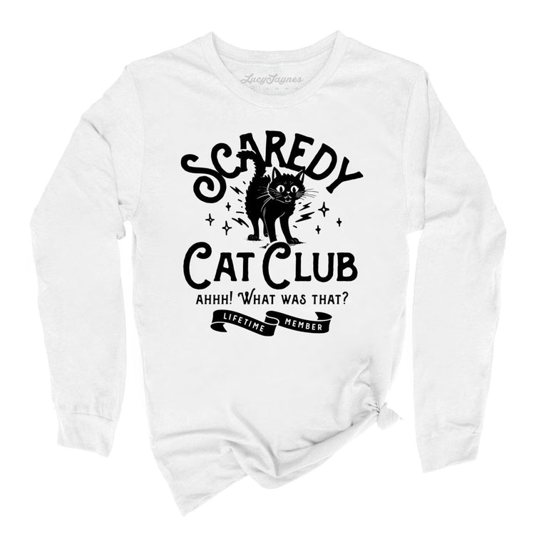 Scaredy Cat Club - White - Full Front