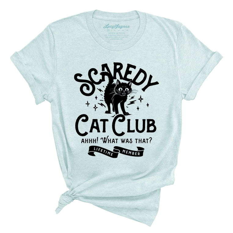 Scaredy Cat Club - Heather Ice Blue - Full Front