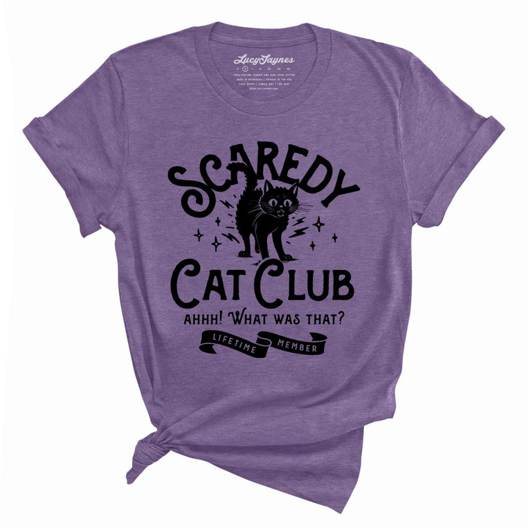 Scaredy Cat Club - Heather Team Purple - Full Front