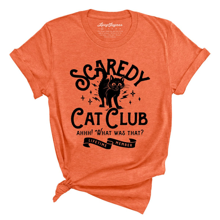 Scaredy Cat Club - Heather Orange - Full Front