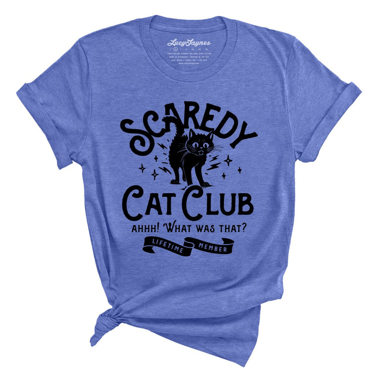 Scaredy Cat Club - Heather Columbia Blue - Full Front