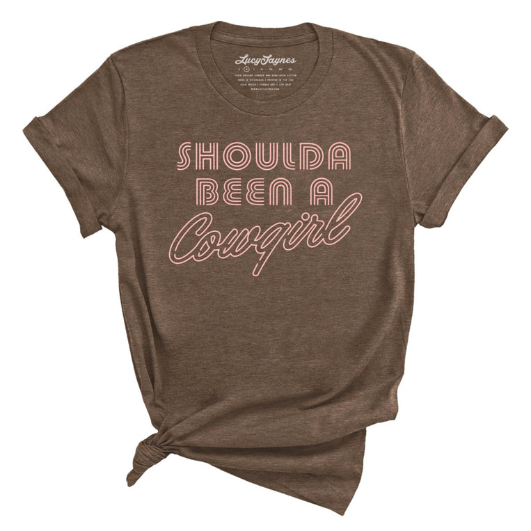 Should of Been a Cowgirl Retro Neon - Heather Brown - Full Front