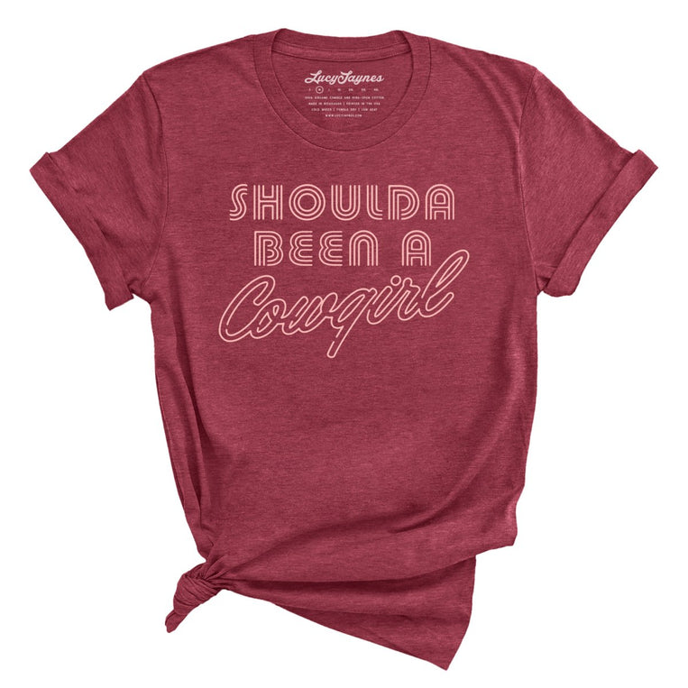 Should of Been a Cowgirl Retro Neon - Heather Raspberry - Full Front
