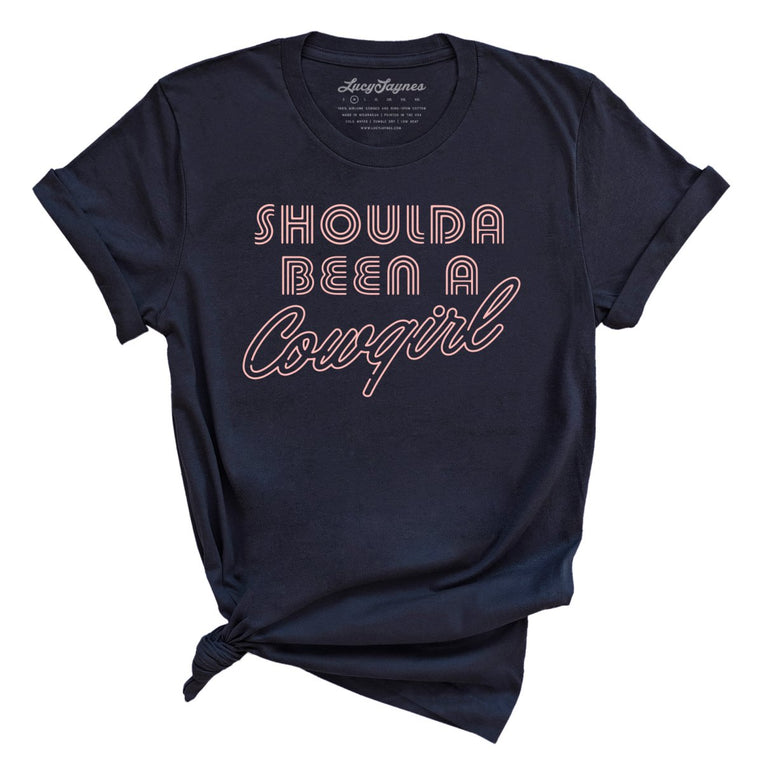 Should of Been a Cowgirl Retro Neon - Navy - Full Front