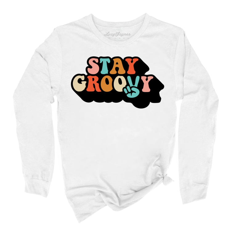 Stay Groovy - White - Full Front
