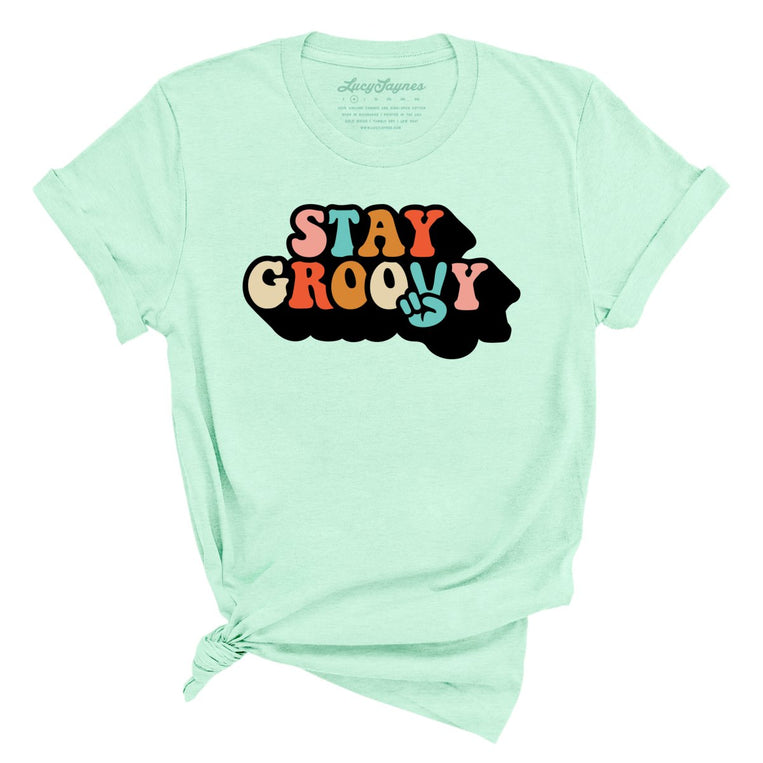 Stay Groovy - Heather Mint - Full Front