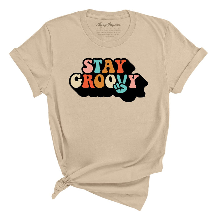 Stay Groovy - Tan - Full Front